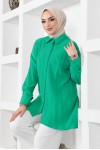  Çift Cepli Gömlek Yeşil 61544