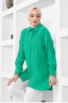 Çift Cepli Gömlek Yeşil 61544