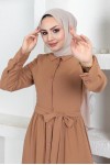 Eteği Katlı Aerobin Elbise Camel 445 Eteği Katlı Aerobin Elbise Camel 445