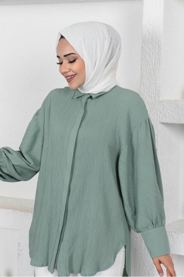 Balon Kol Salaş Gömlek Çağla 61446 Balon Kol Salaş Gömlek Çağla 61446