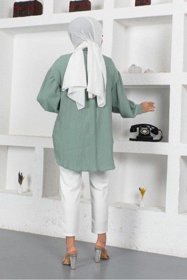 Balon Kol Salaş Gömlek Çağla 61446 Balon Kol Salaş Gömlek Çağla 61446