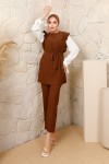 Tesettür İkili Takım Kahverengi 3094 Tesettür İkili Takım Kahverengi 3094