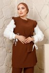 Tesettür İkili Takım Kahverengi 3094 Tesettür İkili Takım Kahverengi 3094
