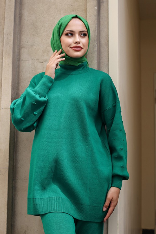 Triko İkili Takım Yeşil 6116 Triko İkili Takım Yeşil 6116