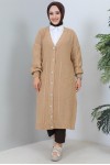  Tesettür Triko Hırka Camel 2454