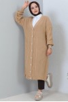  Tesettür Triko Hırka Camel 2454