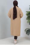  Tesettür Triko Hırka Camel 2454
