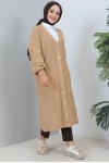  Tesettür Triko Hırka Camel 2454