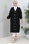 Tesettür Triko Hırka Siyah 2454 Tesettür Triko Hırka Siyah 2454