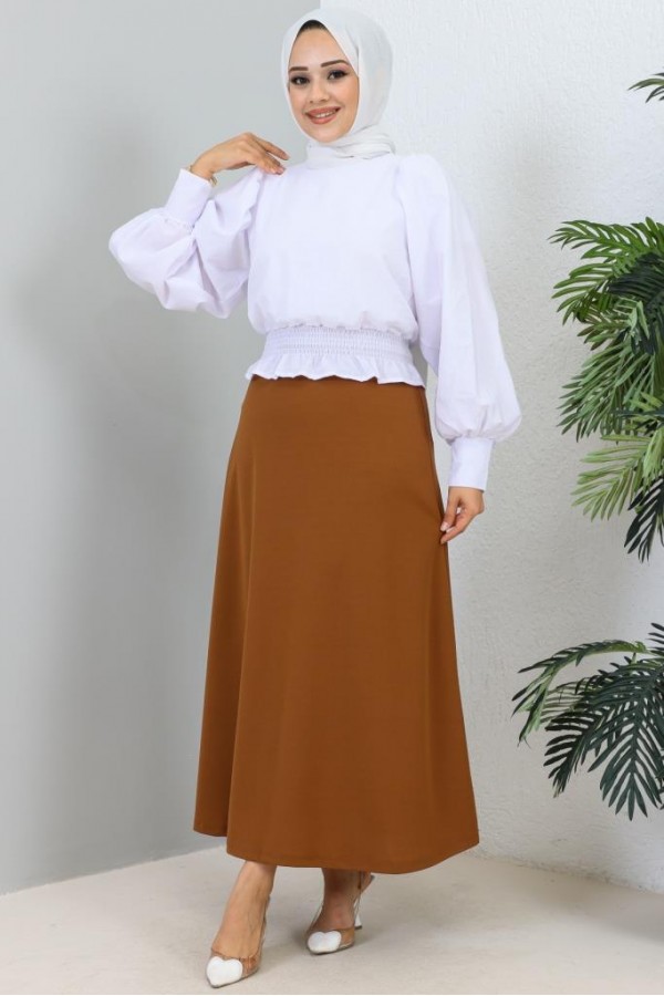 Mevlana Tesettür Etek Taba 211 Mevlana Tesettür Etek Taba 211