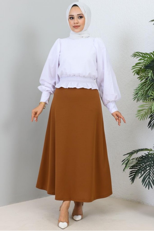 Mevlana Tesettür Etek Taba 211 Mevlana Tesettür Etek Taba 211