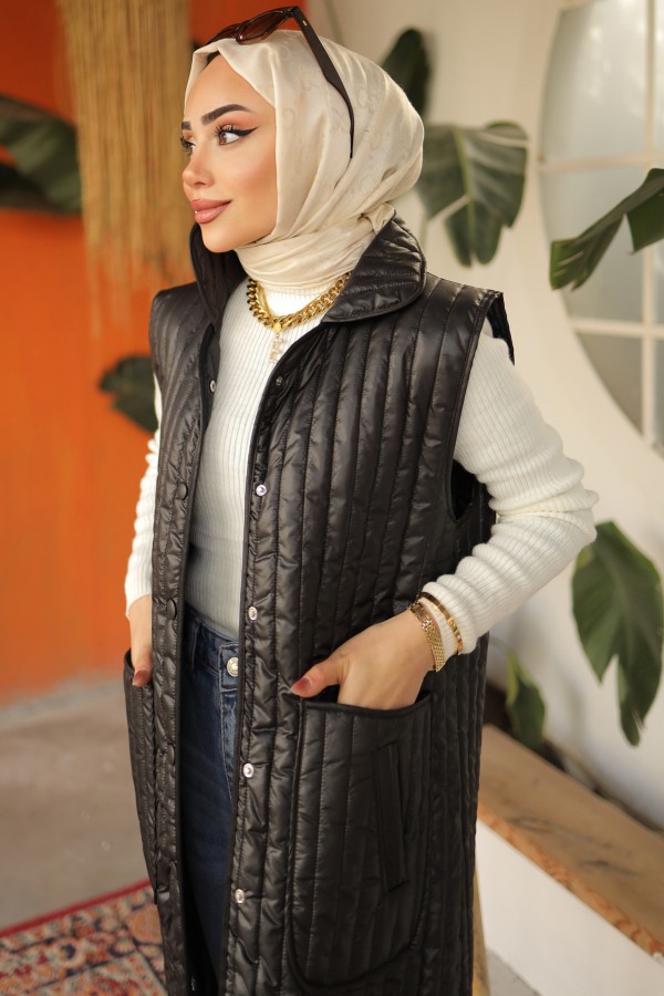 Çi̇ft Cepli̇ Yelek Siyah 5001-1 Çi̇ft Cepli̇ Yelek Siyah 5001-1