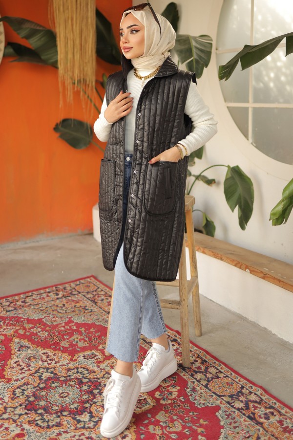 Çi̇ft Cepli̇ Yelek Siyah 5001-1 Çi̇ft Cepli̇ Yelek Siyah 5001-1