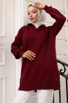 11035-59 Fitilli Triko Tunik Bordo