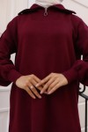 11043-10 Triko Tunik Bordo