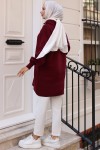 11043-10 Triko Tunik Bordo