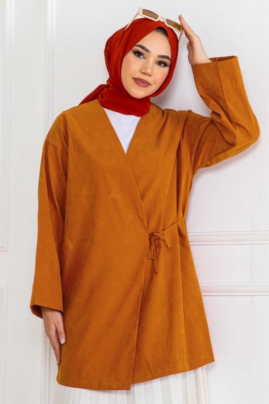 Yandan Bağmalı Kimono Kiremit 2147