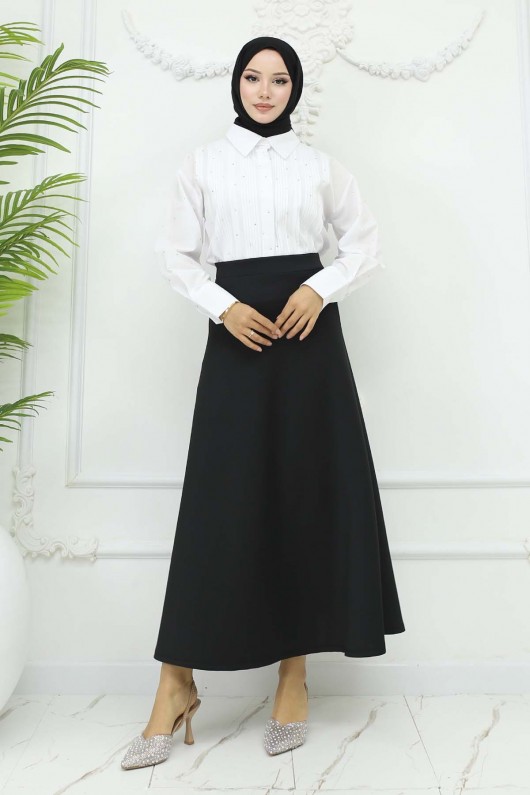 Scuba Kloş Etek Siyah 212 Scuba Kloş Etek Siyah 212