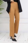 Düğmeli Palazzo Pantolon Camel 3043 Düğmeli Palazzo Pantolon Camel 3043