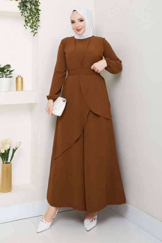 Tesettür İkili Takım Taba 4743