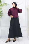 Bebe Yaka Kısa Gömlek Bordo 2254 Bebe Yaka Kısa Gömlek Bordo 2254