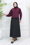 Bebe Yaka Kısa Gömlek Bordo 2254 Bebe Yaka Kısa Gömlek Bordo 2254