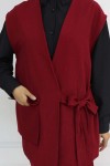 Bağlamalı Yelek Pantolon Takım Bordo 2243 Bağlamalı Yelek Pantolon Takım Bordo 2243