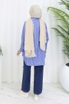 Beli Lastikli Kot Pantolon Lacivert 4083