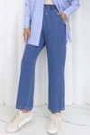 Beli Lastikli Kot Pantolon Mavi 4083