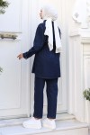 Beli Büzgülü Kot Takım Lacivert 4079 Beli Büzgülü Kot Takım Lacivert 4079