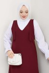 Gömlek + Ji̇le Elbi̇se Bordo 4678 Gömlek + Ji̇le Elbi̇se Bordo 4678