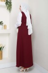 Gömlek + Ji̇le Elbi̇se Bordo 4678 Gömlek + Ji̇le Elbi̇se Bordo 4678