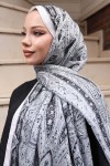 Etnik Desen Şal Beyaz H103 Etnik Desen Şal Beyaz H103