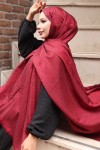 Desenli Jakarlı Şal Bordo H102 Desenli Jakarlı Şal Bordo H102