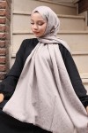 Desenli Jakarlı Şal Gri H102 Desenli Jakarlı Şal Gri H102