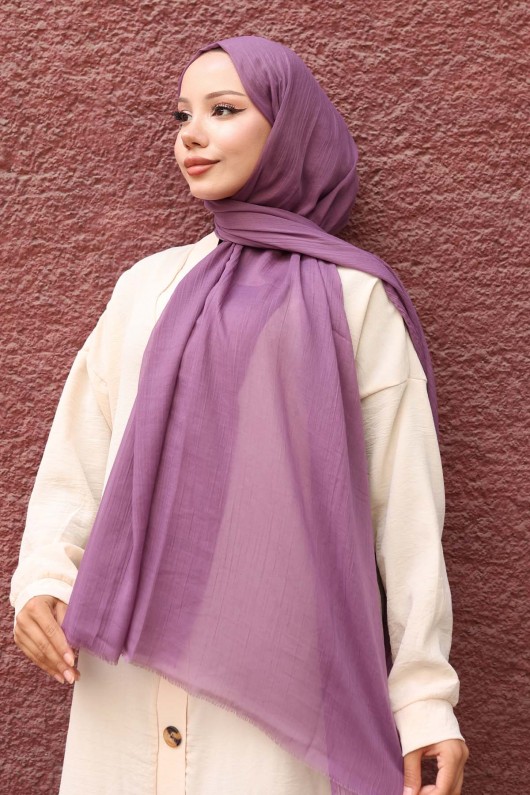 Pamuklu Şal Mor H101 