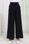 Geniş Paça Pileli Pantolon Siyah 6718 Geniş Paça Pileli Pantolon Siyah 6718