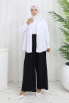 Geniş Paça Pileli Pantolon Siyah 6718 Geniş Paça Pileli Pantolon Siyah 6718