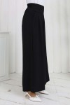 Geniş Paça Pileli Pantolon Siyah 6718 Geniş Paça Pileli Pantolon Siyah 6718