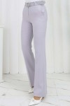 Kemerli İspanyol Paça Pantolon Gri 6538 Kemerli İspanyol Paça Pantolon Gri 6538