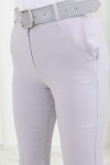 Kemerli İspanyol Paça Pantolon Gri 6538 Kemerli İspanyol Paça Pantolon Gri 6538