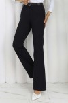 Kemerli İspanyol Paça Pantolon Siyah 6538 Kemerli İspanyol Paça Pantolon Siyah 6538
