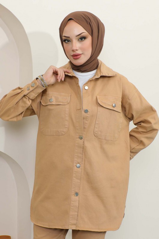 Spor Kot Ceket Bej 6175