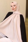 Desenli Jakarlı Şal Bej İpk107 Desenli Jakarlı Şal Bej İpk107