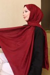 Desenli Jakarlı Şal Bordo İpk109 Desenli Jakarlı Şal Bordo İpk109