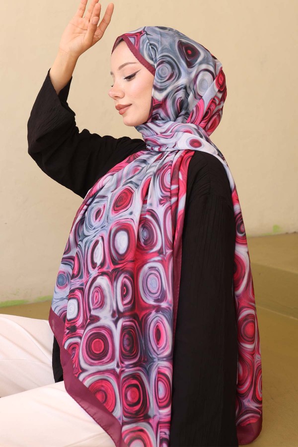 Desenli Şal Bordo İpk112 Desenli Şal Bordo İpk112