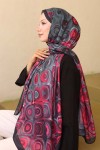 Desenli Şal Fuşya İpk112 