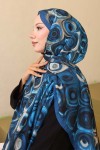 Desenli Şal İndigo İpk112 Desenli Şal İndigo İpk112