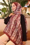 Etnik Desenli Şal Bordo İpk115 Etnik Desenli Şal Bordo İpk115
