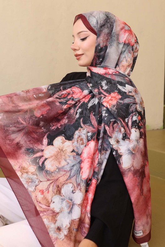 Desenli Şal Bordo Frt105 Desenli Şal Bordo Frt105